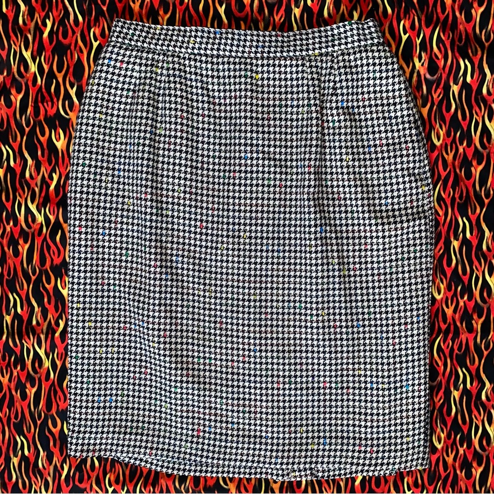 Vintage Houndstooth Rainbow Skirt
